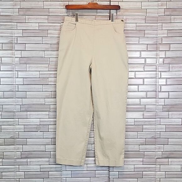 Crazy Horse high rise slim ankle pant in ivory Size 14P - Picture 1 of 11